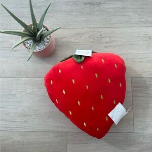 NWT Strawberry, plush pillow, super soft and cozy great gift idea